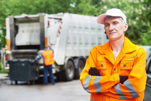 Professional team performing office clearance in Plumstead